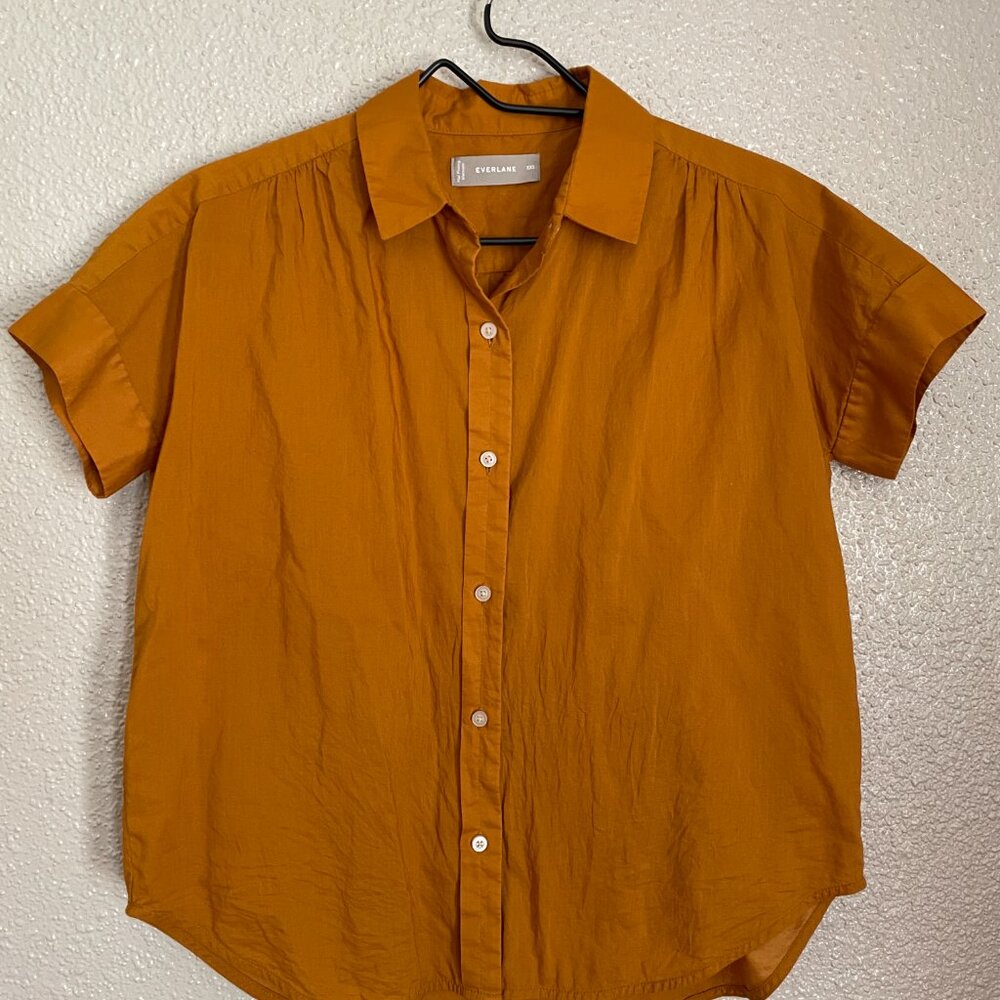 Everlane The Square Air Shirt in XXS (Amber)